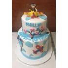 2 tier airplane cake
